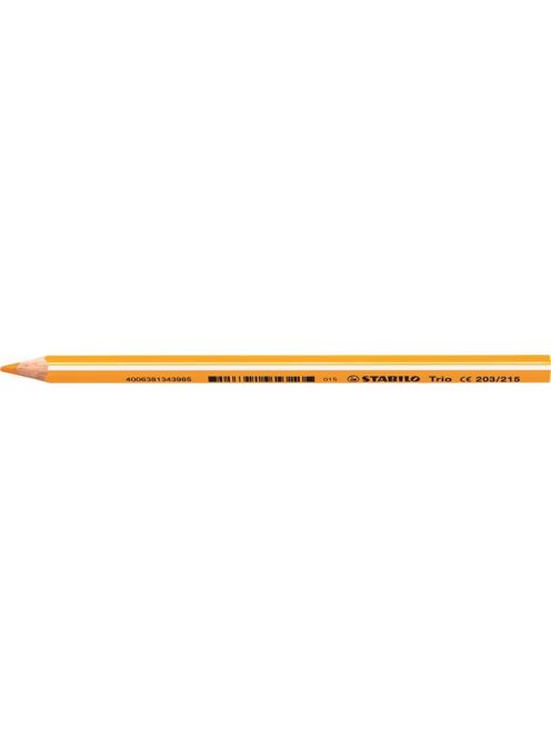 Színes ceruza, háromszögletű, vastag, STABILO "Trio thick", világos narancssárga (TST203VN)
