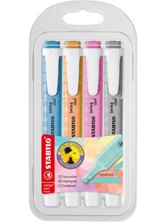   Szövegkiemelő készlet, 1-4 mm, STABILO "Swing cool Pastel", 4 különböző szín (TST2754082)