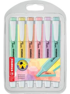   Szövegkiemelő készlet, 1-4 mm, STABILO "Swing Cool Pastel", 6 különböző szín (TST275608)