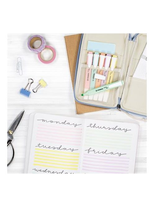 Szövegkiemelő készlet, 1-4 mm, STABILO "Swing Cool Pastel", 6 különböző szín (TST275608)