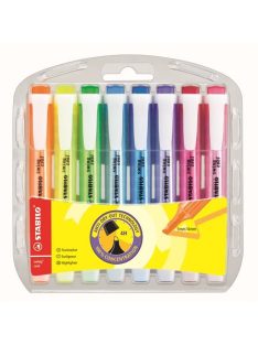   Szövegkiemelő készlet, 1-4 mm, STABILO "Swing Cool", 8 különböző szín (TST27583)