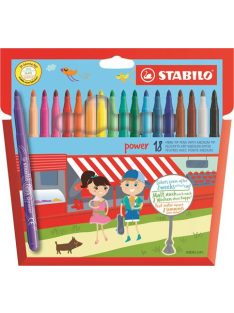   Filctoll készlet, 2 mm, STABILO "Power", 18 különböző szín (TST28018)