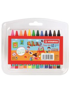   Zsírkréta, STABILO "Yippy-wax", 12 különböző szín (TST2812PL)