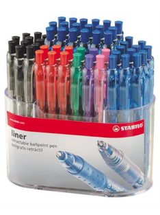   Golyóstoll display, 0,38 mm, nyomógombos, STABILO "Liner 308", vegyes (TST308F55)