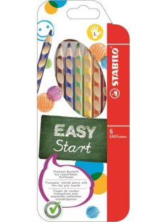   Színes ceruza készlet, háromszögletű, balkezes, STABILO "EasyColours", 6 különböző szín (TST3316)