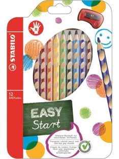  Színes ceruza készlet, háromszögletű, jobbkezes, STABILO "EasyColours", 12 különböző szín (TST33212)
