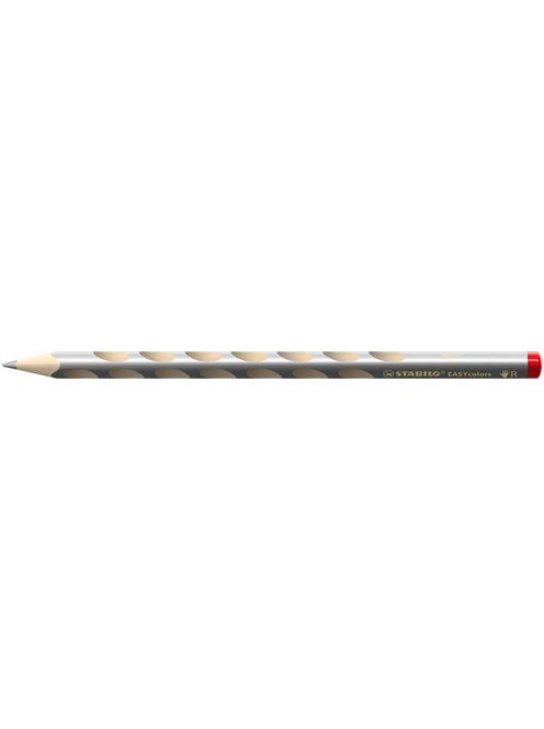 Színes ceruza, háromszögletű, jobbkezes, vastag, STABILO "EASYcolors", ezüst (TST332805)