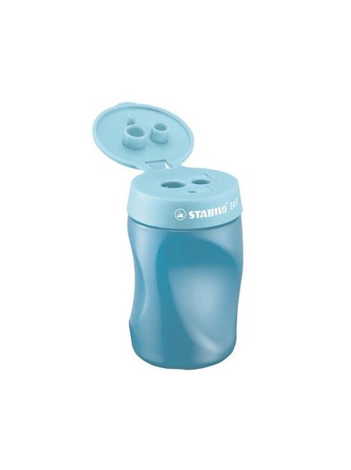 Hegyező, háromlyukú, tartályos, balkezes, STABILO "Easy", kék (TST45012)