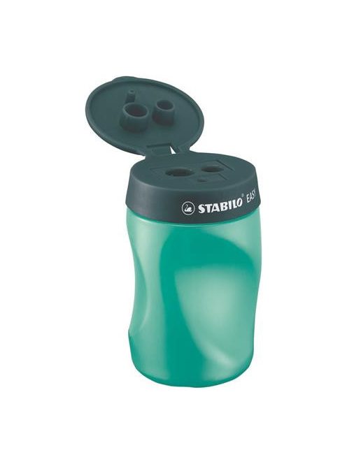 Hegyező, háromlyukú, tartályos, balkezes, STABILO "Easy", olajzöld (TST4501)