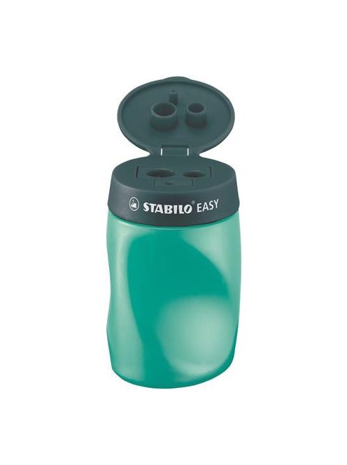 Hegyező, háromlyukú, tartályos, balkezes, STABILO "Easy", olajzöld (TST4501)