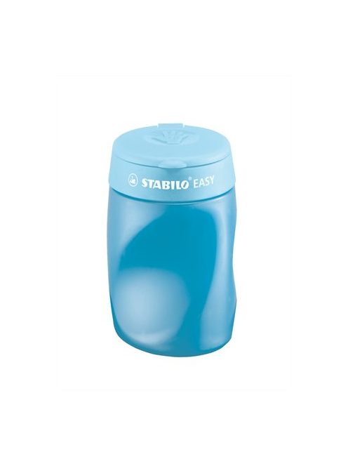 Hegyező, háromlyukú, tartályos, jobbkezes, STABILO "Easy", kék (TST45022)