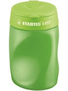 Hegyező, háromlyukú, tartályos, jobbkezes, STABILO "Easy", zöld (TST45024)