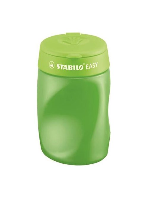 Hegyező, háromlyukú, tartályos, jobbkezes, STABILO "Easy", zöld (TST45024)