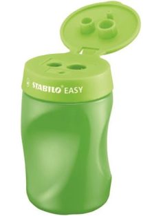   Hegyező, háromlyukú, tartályos, jobbkezes, STABILO "Easy", zöld (TST45024)