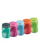 Hegyező, háromlyukú, tartályos, jobbkezes, STABILO "Easy", zöld (TST45024)