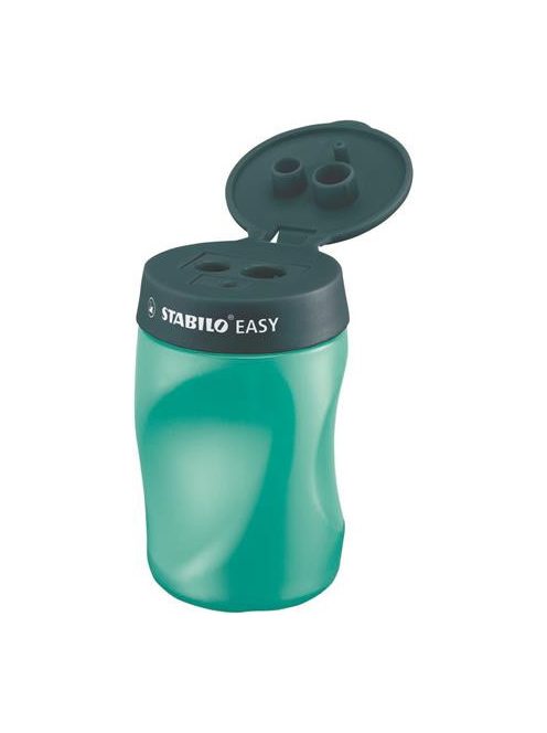 Hegyező, háromlyukú, tartályos, jobbkezes, STABILO "Easy", olajzöld (TST4502)