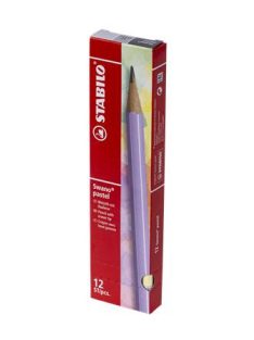   Grafitceruza radírral, HB, hatszögletű, STABILO "Swano Pastel", sárga (TST490801)