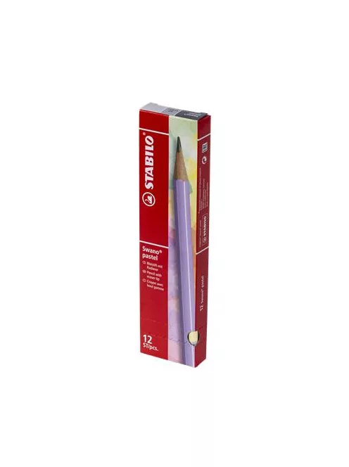 Grafitceruza radírral, HB, hatszögletű, STABILO "Swano Pastel", sárga (TST490801)