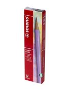 Grafitceruza radírral, HB, hatszögletű, STABILO "Swano Pastel", zöld (TST490802)