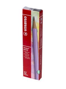   Grafitceruza radírral, HB, hatszögletű, STABILO "Swano Pastel", zöld (TST490802)