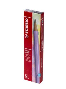   Grafitceruza radírral, HB, hatszögletű, STABILO "Swano Pastel", kék (TST490806)