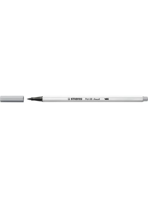 Ecsetirón, STABILO "Pen 68 brush", középszürke (TST56895)