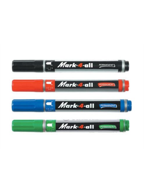 Alkoholos marker, 1,5-2,5 mm, kúpos, STABILO "Mark-4-all", fekete (TST651461)