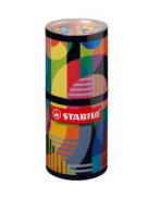 Rostirón készlet, hengeres fém doboz, 1 mm, STABILO "Pen 68 ARTY", 45 különböző szín (TST6845220)