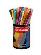 Rostirón készlet, hengeres fém doboz, 1 mm, STABILO "Pen 68 ARTY", 45 különböző szín (TST6845220)