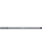 Rostirón, 1 mm, STABILO "Pen 68", sötét szürke (TST6896)