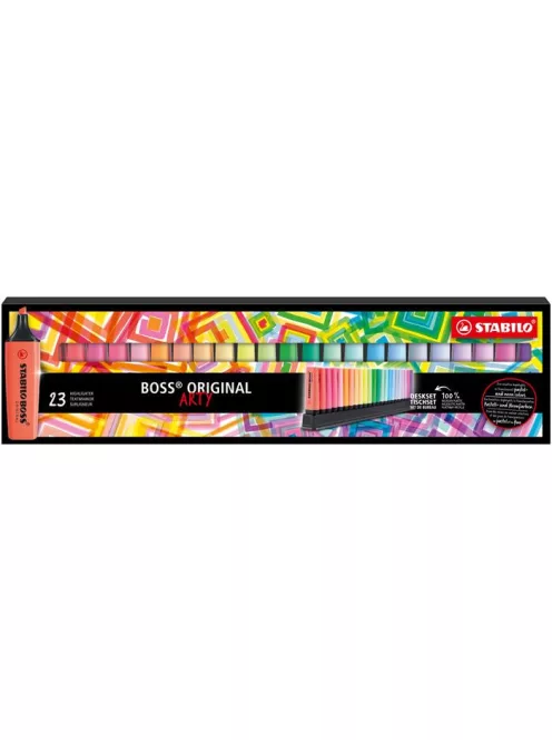 Szövegkiemelő készlet, 2-5 mm, STABILO "BOSS original Arty", 23 különböző szín (TST702301520)