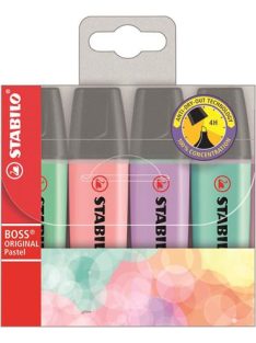   Szövegkiemelő készlet, 2-5 mm, STABILO "BOSS original Pastel2", 4 különböző szín (TST7042)