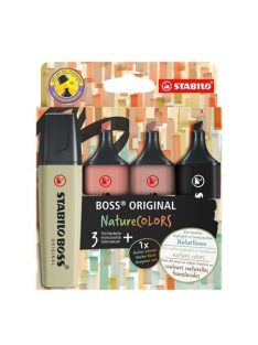   Szövegkiemelő, 2-5 mm, STABILO "BOSS original NatureColors", 4 különböző szín (TST70423)