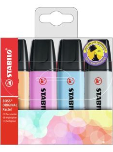   Szövegkiemelő készlet, 2-5 mm, STABILO "BOSS original Pastel", 4 különböző szín (TST7044)