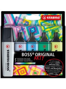   Szövegkiemelő készlet, 2-5 mm, STABILO "BOSS original Arty",  5 hideg szín (TST70502220)
