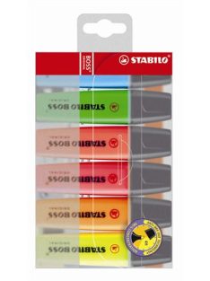  Szövegkiemelő készlet, 2-5 mm, STABILO "BOSS original", 6 különböző szín (TST706)