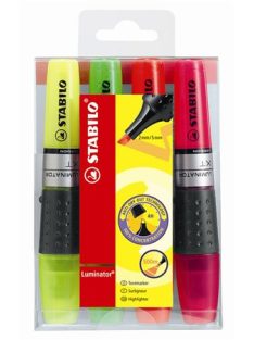   Szövegkiemelő készlet, 2-5 mm, STABILO "Luminator", 4 különböző szín (TST714)