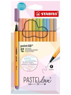   Írószer szett, STABILO, "Mini World Pastellove", 18 különböző szín (TST77585)
