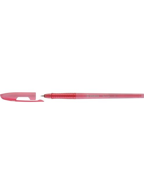 Golyóstoll, 0,35 mm, kupakos, STABILO "Re-Liner", piros (TST86840)