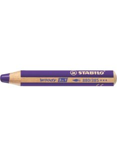   Színes ceruza, kerek, vastag, STABILO "Woody 3 in 1", viola (TST880385)