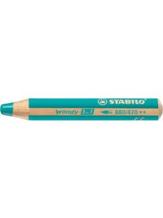   Színes ceruza, kerek, vastag, STABILO "Woody 3 in 1", türkiz (TST880470)