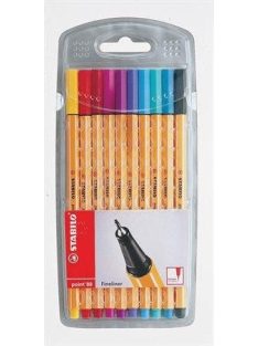   Tűfilc készlet, 0,4 mm, STABILO "Point 88", 10 különböző szín (TST8810)