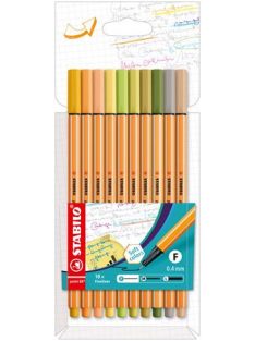   Tűfilc készlet, 0,4 mm, STABILO "Point 88", 10 különböző szín (TST881022)