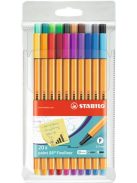 Tűfilc készlet, 0,4 mm, STABILO "Point 88", 20 különböző szín (TST8820)