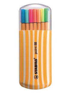   Tűfilc készlet, 0,4 mm, STABILO "Point 88 Zebrui", 15+5 különböző szín (TST882020)