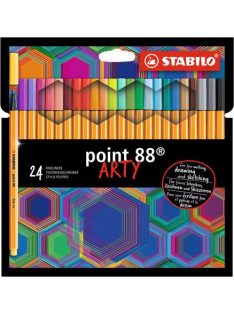   Tűfilc készlet, 0,4 mm, STABILO "Point 88 ARTY", 24 különböző szín (TST8824120)