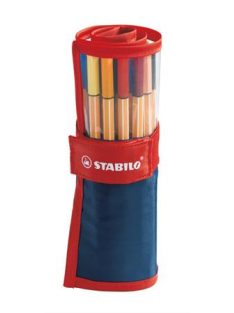   Tűfilc készlet, 0,4 mm, felcsavarható szett, STABILO "Point 88", 25 különböző szín (TST8825021)