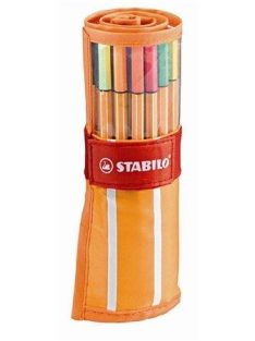   Tűfilc készlet, 0,4 mm, felcsavarható szett, neon színekkel, STABILO "Point 88", 30 különböző szín (TST88302)