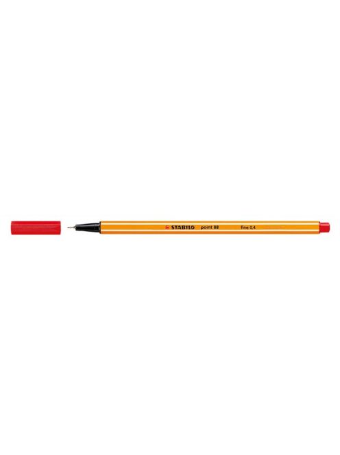 Tűfilc, 0,4 mm, STABILO "Point 88", piros (TST88401)