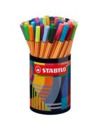 Tűfilc készlet, hengeres fém doboz, 0,4 mm, STABILO "point 88 ARTY", 45 különböző szín (TST8845220)